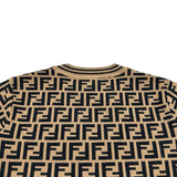 フェンディ FENDI FF総柄ニットトップス JFG069 ブラウン レーヨン レディース ニット