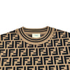 フェンディ FENDI FF総柄ニットトップス JFG069 ブラウン レーヨン レディース ニット