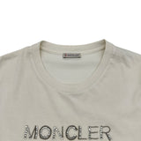 モンクレール MONCLER ビジューロゴTシャツ ホワイト コットン レディース 半袖Ｔシャツ