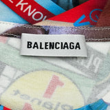 バレンシアガ BALENCIAGA ポスタープリントTシャツ 612964 マルチカラー コットン レディース 半袖Ｔシャツ