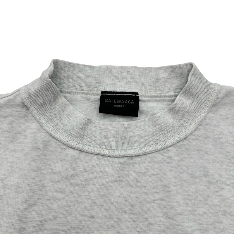 バレンシアガ BALENCIAGA ミラーロゴTシャツ 787358 グレー コットン