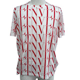 ヴァレンティノ VALENTINO ロゴ総柄プリントTシャツ WV3MG08J6PF レッド コットン メンズ 半袖Ｔシャツ