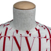 ヴァレンティノ VALENTINO ロゴ総柄プリントTシャツ WV3MG08J6PF レッド コットン メンズ 半袖Ｔシャツ