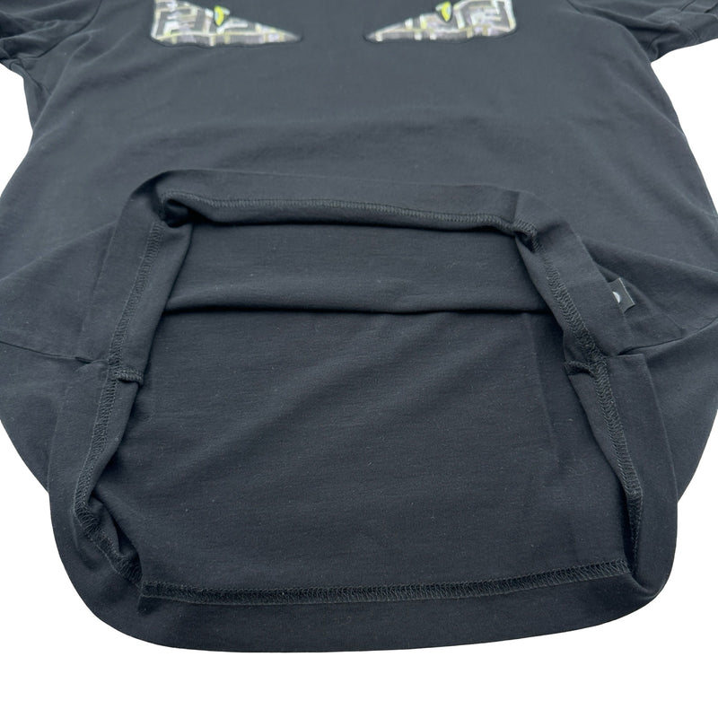 フェンディ FENDI バグズアイTシャツ FY0894 ブラック コットン メンズ