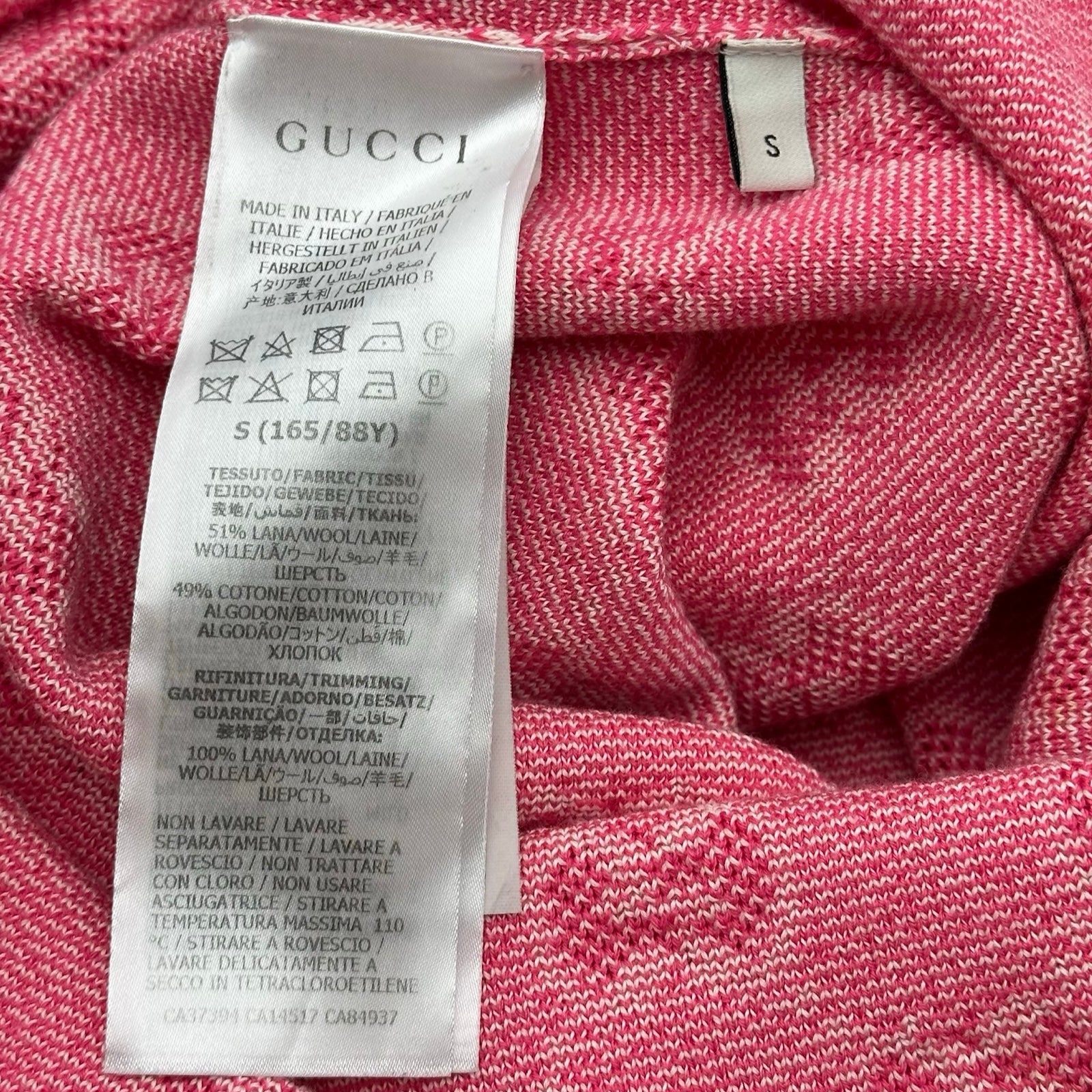 グッチ GUCCI GG総柄ニットワンピース 629464 ピンク ウール