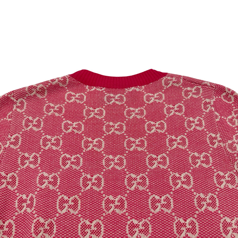 グッチ GUCCI GG総柄ニットワンピース 629464 ピンク ウール