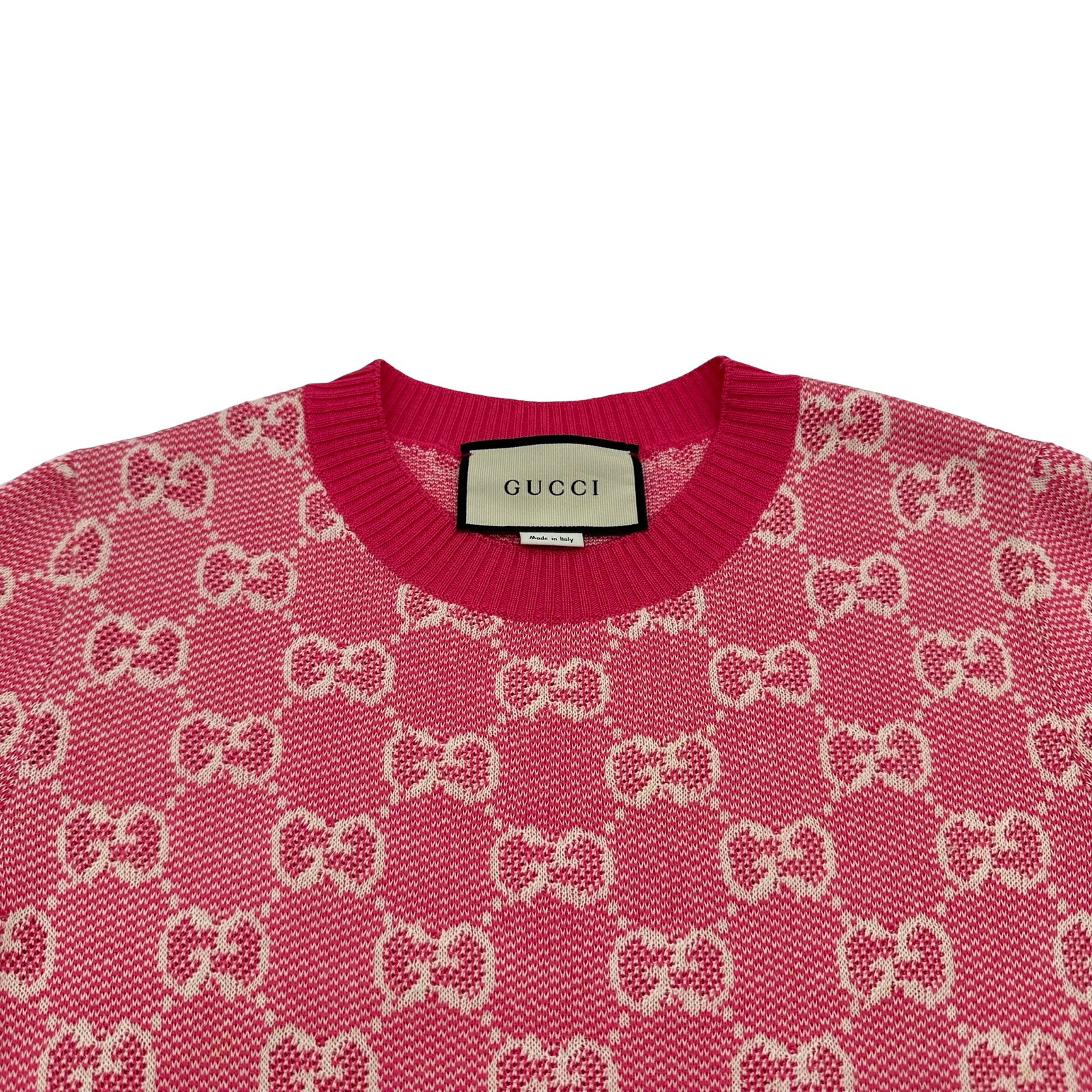 グッチ GUCCI GG総柄ニットワンピース 629464 ピンク ウール