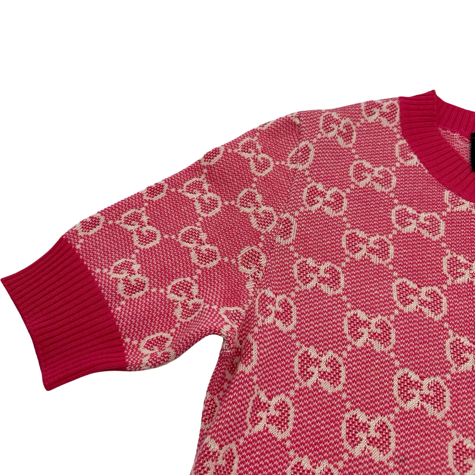 グッチ GUCCI GG総柄ニットワンピース 629464 ピンク ウール
