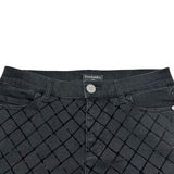 シャネル CHANEL キルティングステッチデニムパンツ P58418 ブラック コットン レディース デニムパンツ