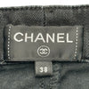 シャネル CHANEL キルティングステッチデニムパンツ P58418 ブラック コットン レディース デニムパンツ