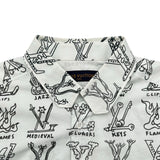 ルイ・ヴィトン LOUIS VUITTON LVロゴ半袖シャツ HKS19W ホワイト コットン メンズ 半袖シャツ