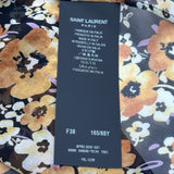 サンローラン SAINT LAURENT フローラル総柄シルクブラウス 649040 イエロー系 シルク レディース ブラウス