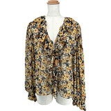 サンローラン SAINT LAURENT フローラル総柄シルクブラウス 649040 イエロー系 シルク レディース ブラウス