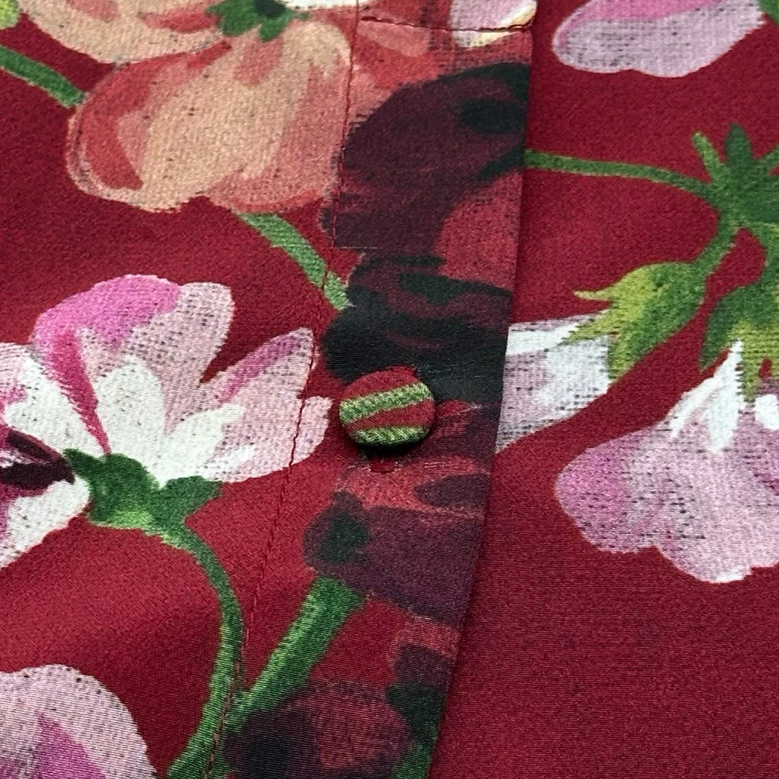 グッチ GUCCI フローラル総柄シルクブラウス 405433 ボルドー シルク