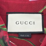 グッチ GUCCI フローラル総柄シルクブラウス 405433 ボルドー シルク レディース ブラウス