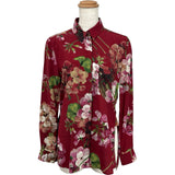 グッチ GUCCI フローラル総柄シルクブラウス 405433 ボルドー シルク レディース ブラウス
