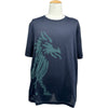 エルメス HERMES ドラゴンデザインTシャツ ネイビー コットン メンズ 半袖Ｔシャツ