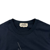 エルメス HERMES エンボスTシャツ ネイビー コットン メンズ 半袖Ｔシャツ