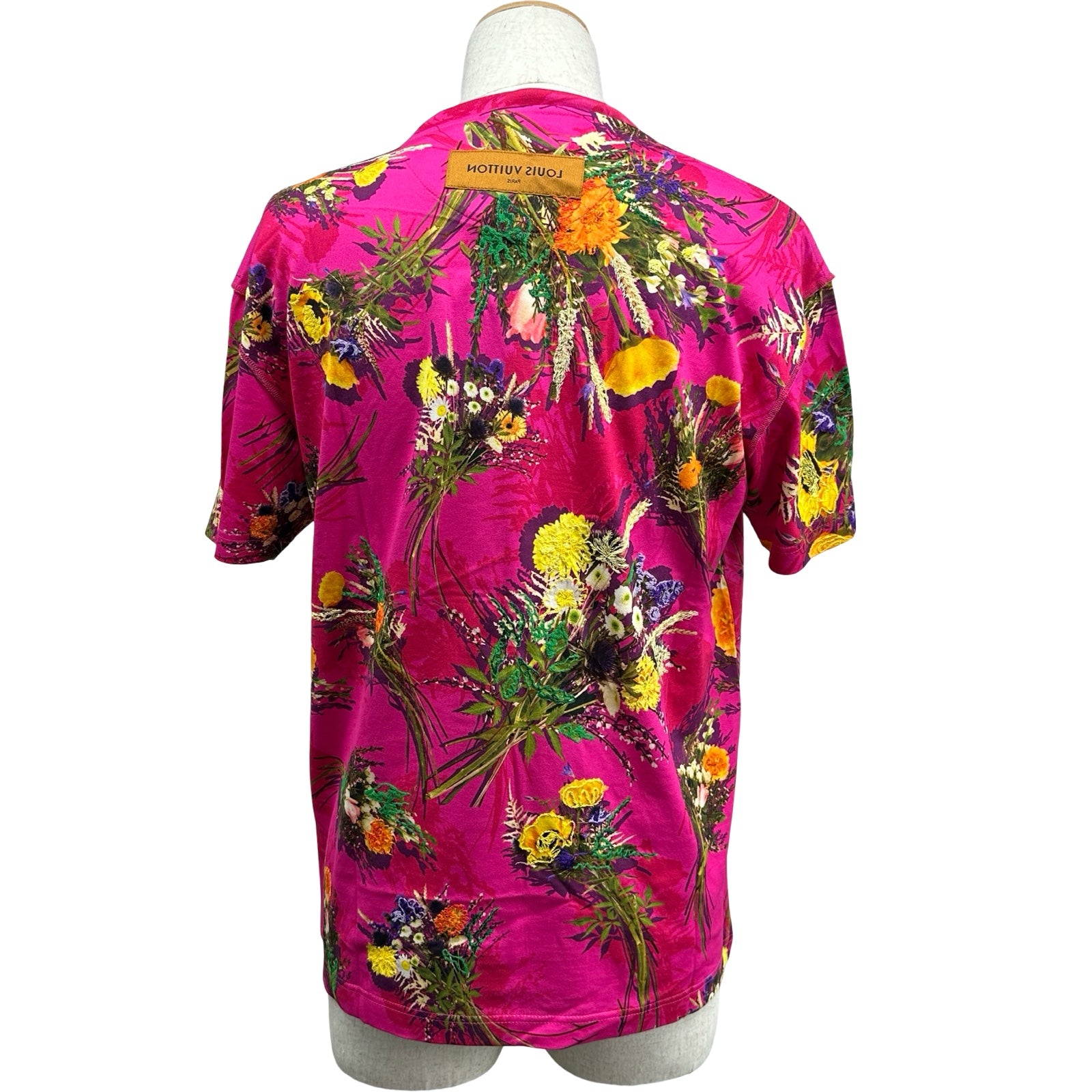 ルイ・ヴィトン LOUIS VUITTON フローラル総柄Tシャツ HIY95W ピンク