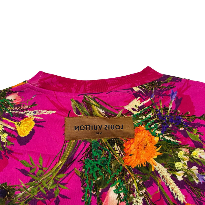 ルイ・ヴィトン LOUIS VUITTON フローラル総柄Tシャツ HIY95W ピンク