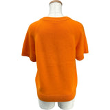 エルメス HERMES カシミヤ半袖ニットトップス 4E2626DB オレンジ カシミヤ レディース ニット
