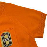 エルメス HERMES カシミヤ半袖ニットトップス 4E2626DB オレンジ カシミヤ レディース ニット