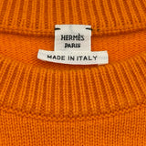 エルメス HERMES カシミヤ半袖ニットトップス 4E2626DB オレンジ カシミヤ レディース ニット