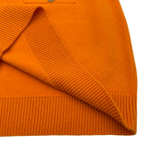 エルメス HERMES カシミヤ半袖ニットトップス 4E2626DB オレンジ カシミヤ レディース ニット