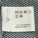 シャネル CHANEL ストライプシルクシフォンブラウス P72681 ネイビー シルク レディース ブラウス