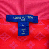 ルイ・ヴィトン LOUIS VUITTON モノグラム総柄ジップアップカーディガン FQKC11 レッド ウール メンズ カーディガン