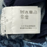 シャネル CHANEL カメリア総柄デニムパンツ P78117 ブルー コットン レディース デニムパンツ