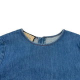 グッチ GUCCI シェリーライン半袖デニムワンピース 678827 ブルー コットン レディース ワンピース