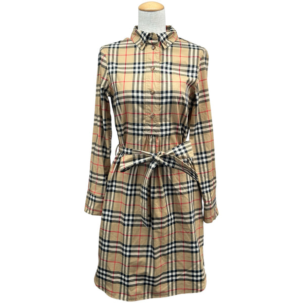 バーバリーロンドン BURBERRY LONDON ベルテッドチェックワンピース