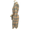 バーバリーロンドン BURBERRY LONDON ベルテッドチェックワンピース 8024585 ベージュ コットン レディース ワンピース