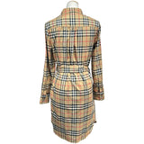 バーバリーロンドン BURBERRY LONDON ベルテッドチェックワンピース 8024585 ベージュ コットン レディース ワンピース