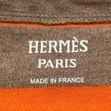 エルメス HERMES ボーダープリントワンピース ベージュ コットン レディース ワンピース