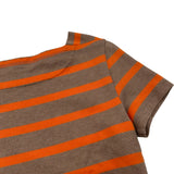 エルメス HERMES ボーダープリントワンピース ベージュ コットン レディース ワンピース