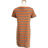 エルメス HERMES ボーダープリントワンピース ベージュ コットン レディース ワンピース