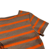 エルメス HERMES ボーダープリントワンピース ベージュ コットン レディース ワンピース