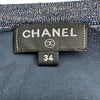 シャネル CHANEL ラメニットワンピース P57769 ブルー ナイロン レディース ワンピース