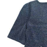 シャネル CHANEL ラメニットワンピース P57769 ブルー ナイロン レディース ワンピース