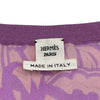 エルメス HERMES ツイルレーヌノースリーブワンピース パープル シルク レディース ワンピース