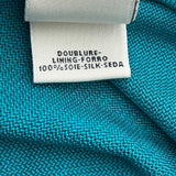 エルメス HERMES ツイルレーヌノースリーブワンピース ブルー シルク レディース ワンピース