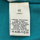 エルメス HERMES ツイルレーヌノースリーブワンピース ブルー シルク レディース ワンピース