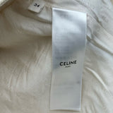セリーヌ CELINE トリオンフボタンストライプ半袖ジャケット 2V84003V アイボリー ウール レディース その他アウター
