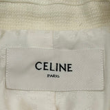 セリーヌ CELINE トリオンフボタンストライプ半袖ジャケット 2V84003V アイボリー ウール レディース その他アウター