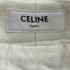 セリーヌ CELINE トリオンフボタンストライプミニスカート 2J628063V アイボリー ウール レディース ミニスカート