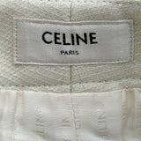 セリーヌ CELINE トリオンフボタンストライプミニスカート 2J628063V アイボリー ウール レディース ミニスカート