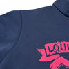 ルイ・ヴィトン LOUIS VUITTON ロゴプリント半袖ワンピース FNJD21 ネイビー コットン レディース ワンピース