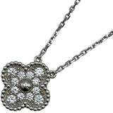 ヴァンクリーフ＆アーペル Van Cleef & Arpels ヴィンテージアルハンブラネックレス ホワイトゴールド Au750 ダイヤモンド ジュエリー